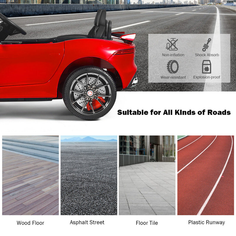 Load image into Gallery viewer, 12V Jaguar F-Type SVR Licensed Kids Ride On Car with MP3 Player and Lights in Red
