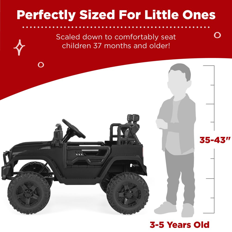 Load image into Gallery viewer, 12V Jeep Kids Ride-On Truck with Remote Control, Spring Suspension, and LED Lights
