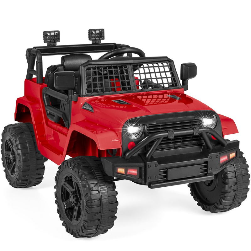 Load image into Gallery viewer, 12V Jeep Kids Ride-On Truck with Remote Control, Spring Suspension, and LED Lights
