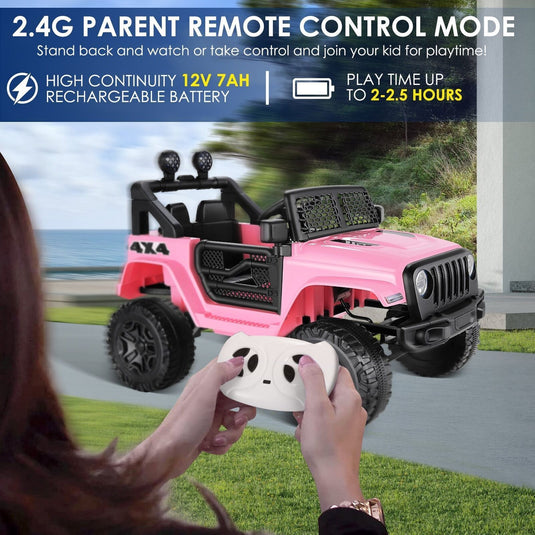Electric Kids Ride On Car with 12V 7Ah Battery and 2 Seater Jeep Design