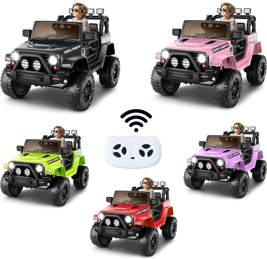 12V Kids Electric Ride On Jeep with Remote Control, 3 Speeds, and LED Lights - Brand New