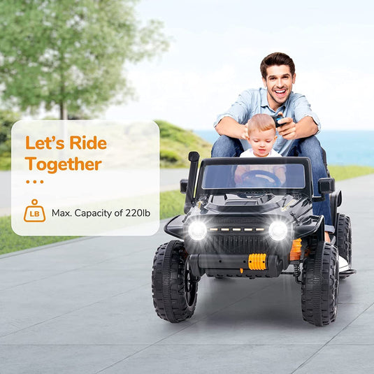 12V Kids Electric Ride On Truck with Remote Control and Parent Seat