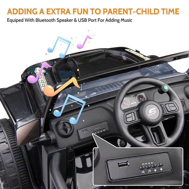 Load image into Gallery viewer, Electric Ride-On Car for Kids with Remote Control and Parent Seat - 12V Power Wheels Truck
