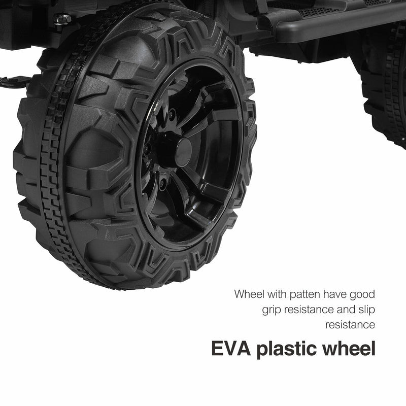 Load image into Gallery viewer, 12V Kids Ride On Jeep with Remote Control, USB and Bluetooth Connectivity - Black
