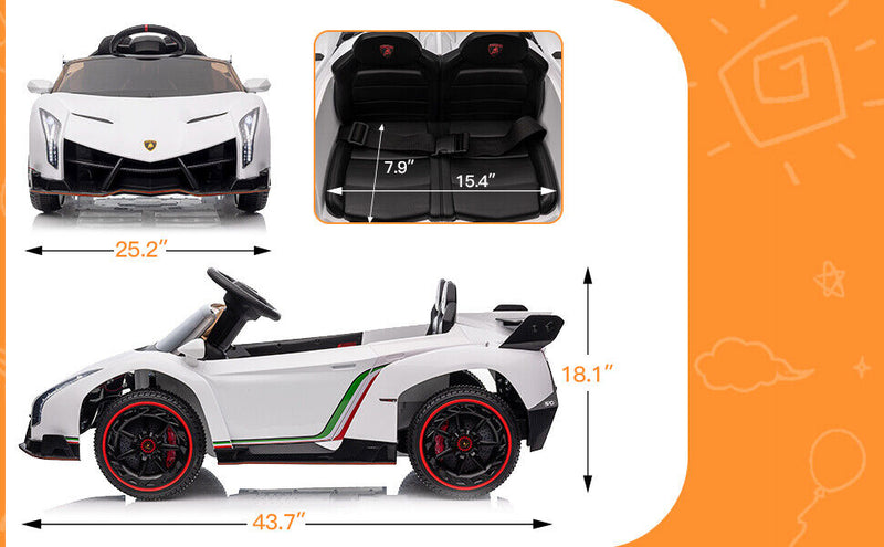 Load image into Gallery viewer, Licensed Lamborghini Electric Car for Kids with Remote Control - Perfect Gift for Young Drivers!
