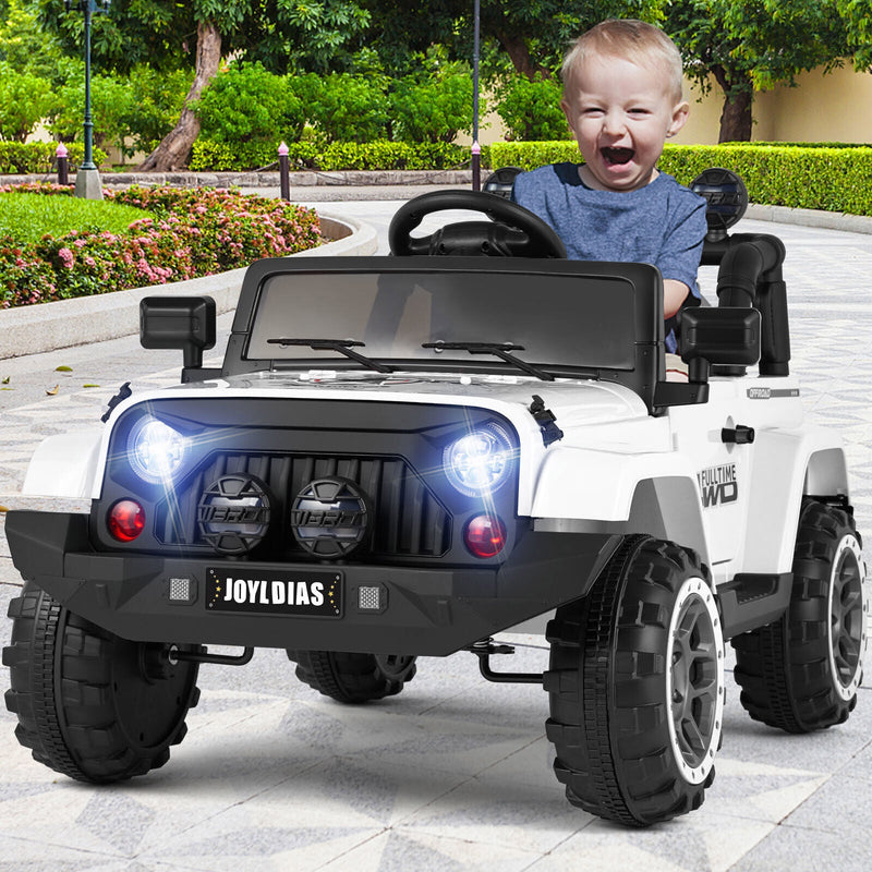 Load image into Gallery viewer, 12V Kids Ride On Truck Car with Remote Control, LED Lights, 3 Speeds, and Music Storage

