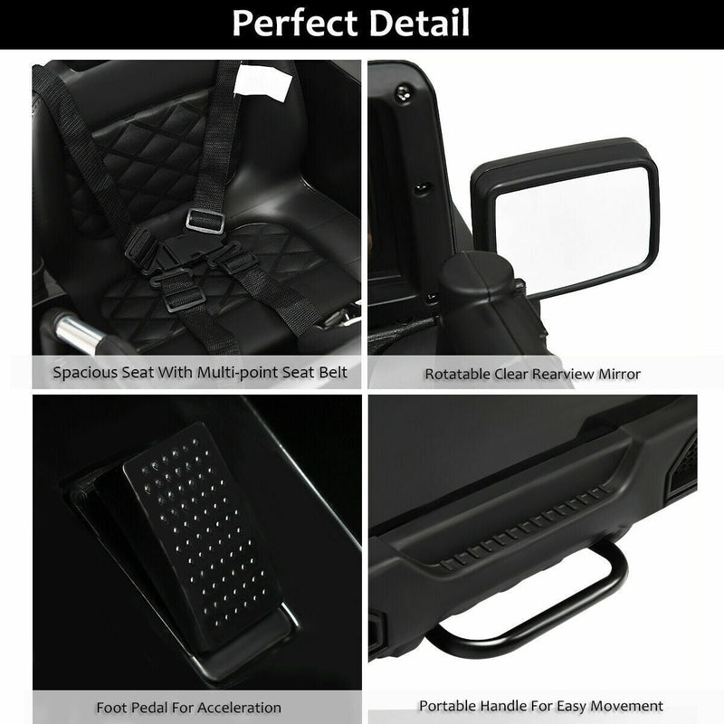 Load image into Gallery viewer, 12V Kids Ride On Truck Car with Remote Control, MP3 Music, and LED Lights in Black
