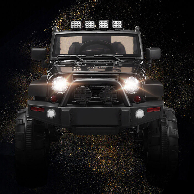 Load image into Gallery viewer, 12V Kids Ride On Truck Car with Remote Control, MP3 Music, and LED Lights in Black
