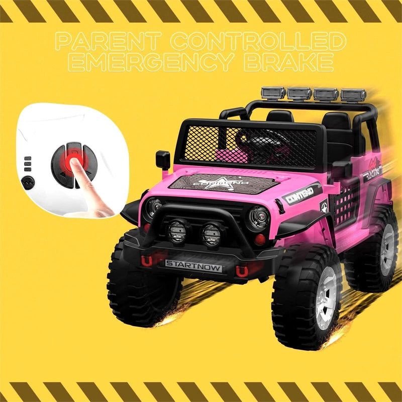 Load image into Gallery viewer, 12V Kids Ride On Truck Car with Safety Belt, MP3 and LED Lights - Perfect Xmas Gift for Two!
