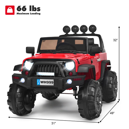 12V Kids Ride on Truck with 2.4GHz Remote Control - Electric Vehicle for Children