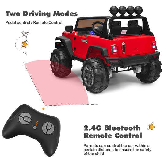 12V Kids Ride on Truck with 2.4GHz Remote Control - Electric Vehicle for Children