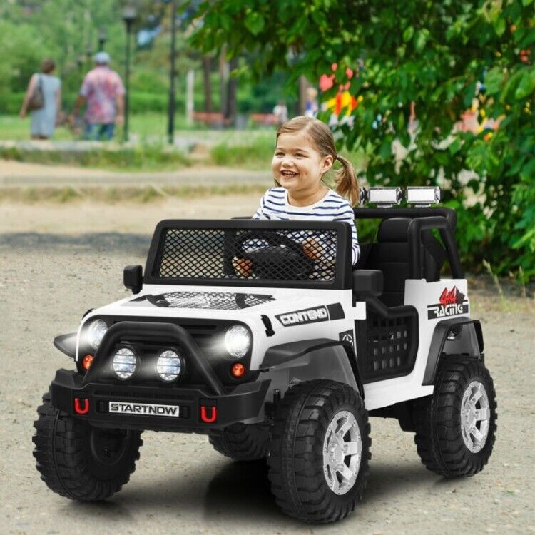 Load image into Gallery viewer, 12V Kids Ride On Truck with Remote Control, LED Lights, 3-Speeds, and Music
