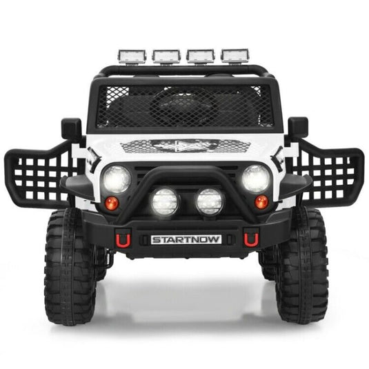 12V Kids Ride On Truck with Remote Control, LED Lights, 3-Speeds, and Music