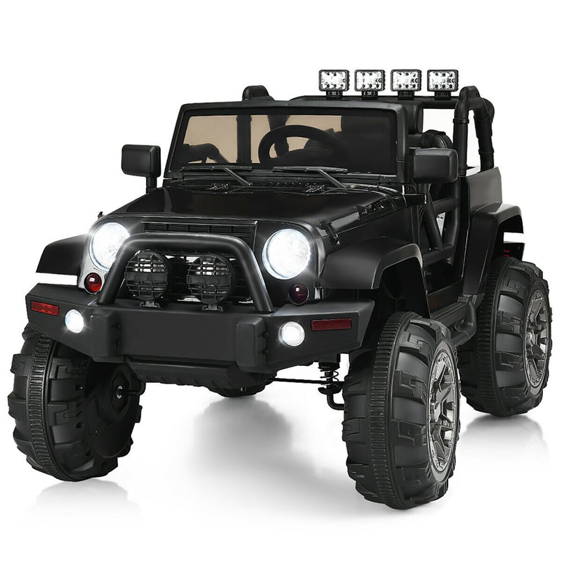 Load image into Gallery viewer, 12V Kids Ride-On Truck with Remote Control, MP3 Music, and LED Lights in Black
