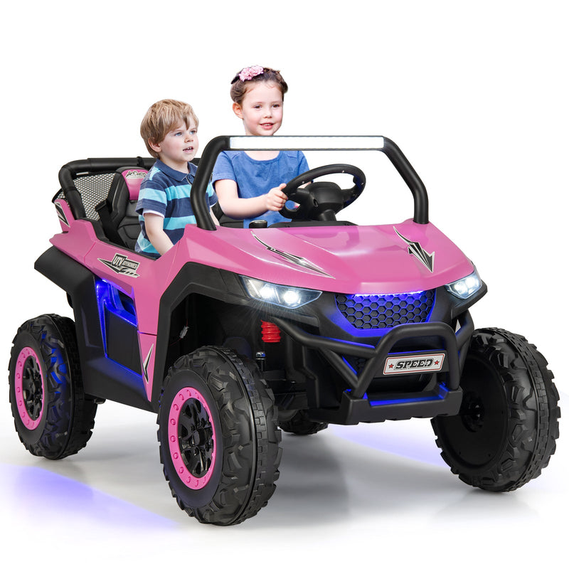 Load image into Gallery viewer, 12V Kids Ride On UTV with Suspension, Lights &amp; Music - RC Electric Vehicle for 2 Children
