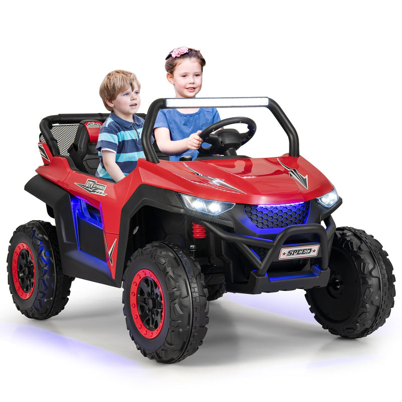 Load image into Gallery viewer, 12V Kids Ride On UTV with Suspension, Lights &amp; Music - RC Electric Vehicle for 2 Children

