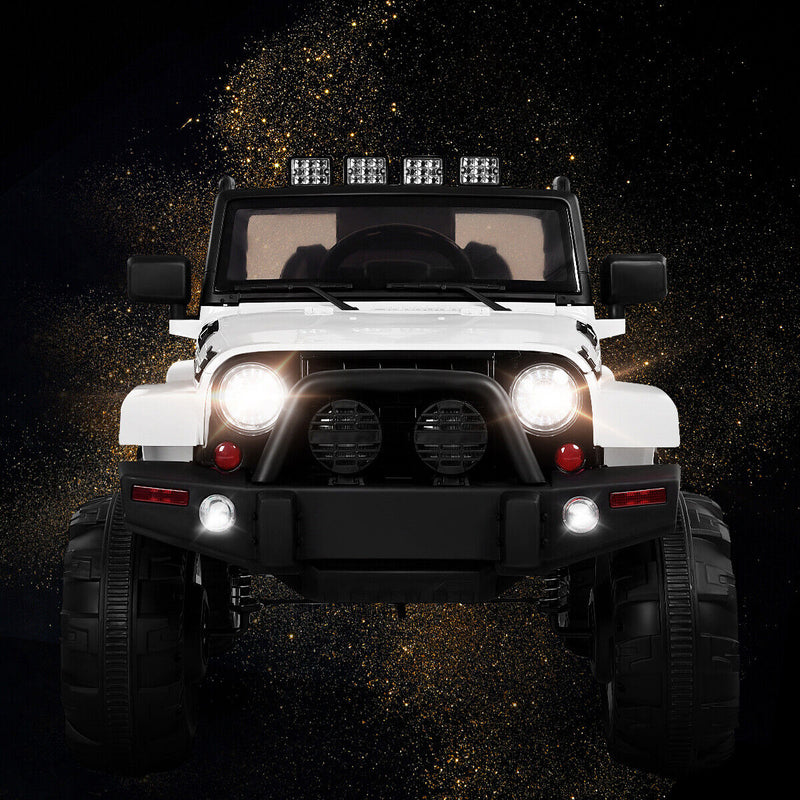 Load image into Gallery viewer, 12V Kids Truck Car with Remote Control, MP3 Music, LED Lights - White
