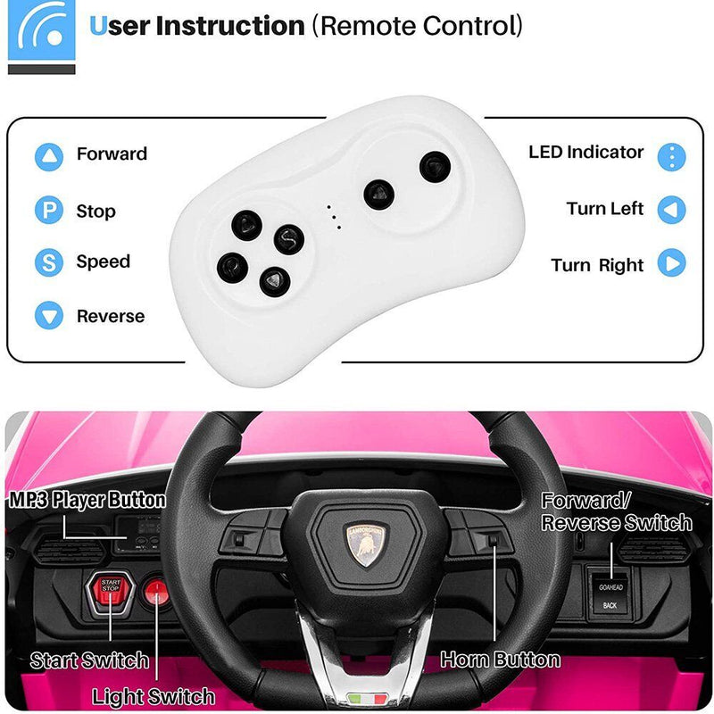 Load image into Gallery viewer, 12V Lamborghini Ride-On Cars with Remote Control - Available in Various Colors
