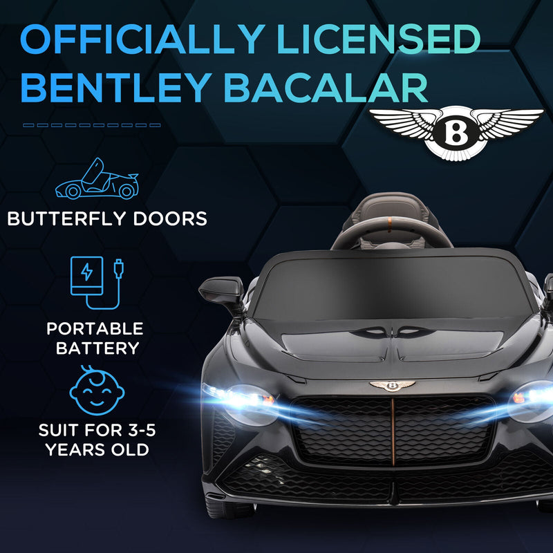 Load image into Gallery viewer, 12V Licensed Bentley Bacalar Kids Ride on Car with Butterfly Doors in Black
