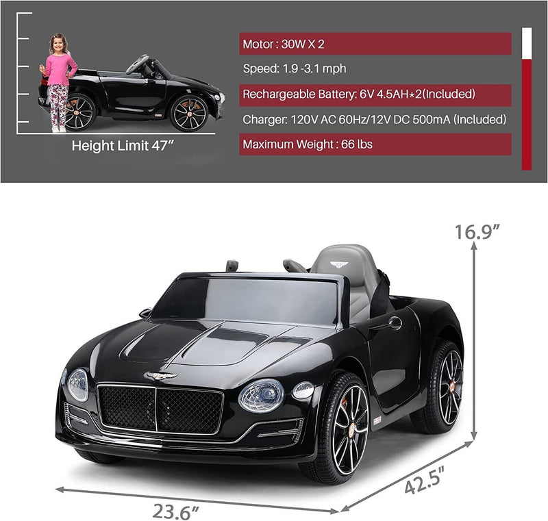 Load image into Gallery viewer, Licensed Bentley Style 12V Electric Ride On Car for Kids with Remote Control - Perfect Gift!

