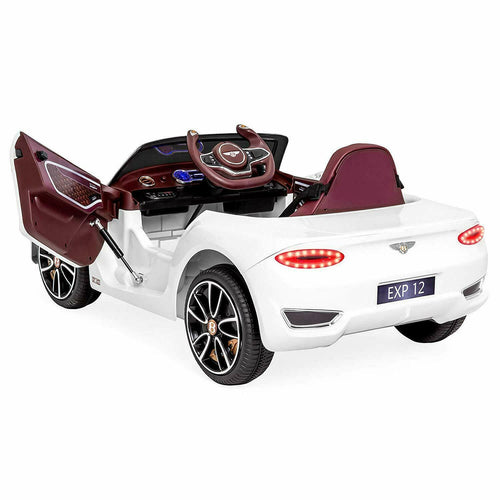 12V Licensed Bentley Style Electric Ride-On Car with LED Lights and Remote Control for Kids