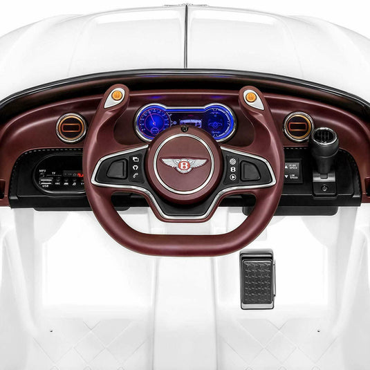 12V Licensed Bentley Style Electric Ride-On Car with LED Lights and Remote Control for Kids