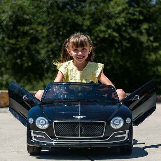 12V Licensed Bentley Style Electric Ride-On Car with LED Lights and Remote Control for Kids