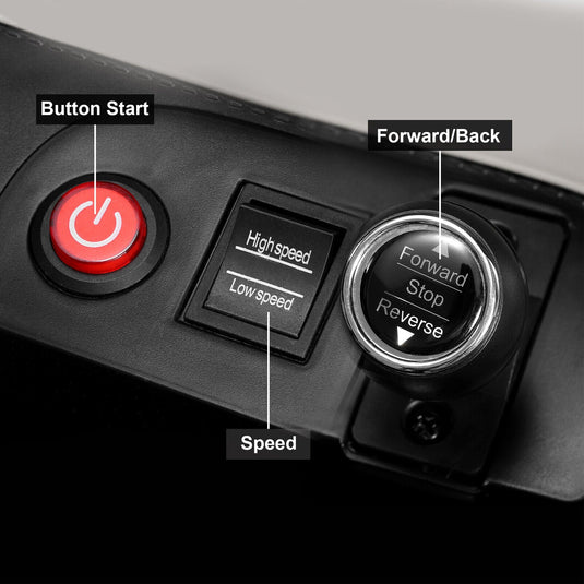 Premium Bentley Style Kids Electric Ride On Car with LED Lights and Remote Control - Black