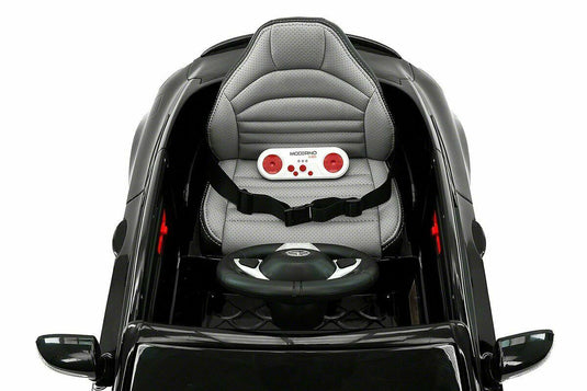 12V Licensed C63S Mercedes Kid's Ride-On Sports Car with Rubber Tires, Lights, and Remote Control