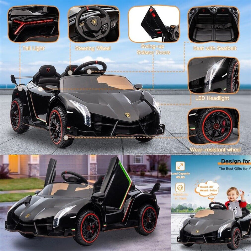 Load image into Gallery viewer, 12V Licensed Lamborghini 2-Seater Electric Ride On Car for Kids with Remote Control
