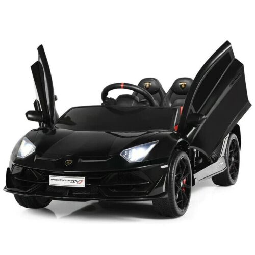 Load image into Gallery viewer, 12V Licensed Lamborghini Aventador Electric Ride-On Car for Kids - Black
