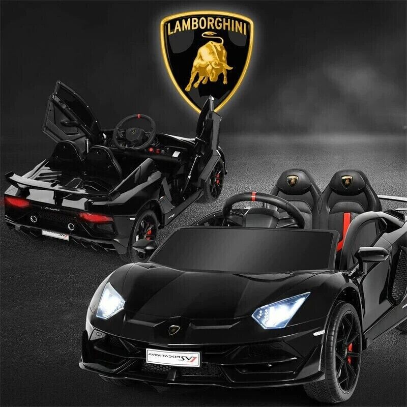 Load image into Gallery viewer, 12V Licensed Lamborghini Aventador Electric Ride-On Car for Kids - Black
