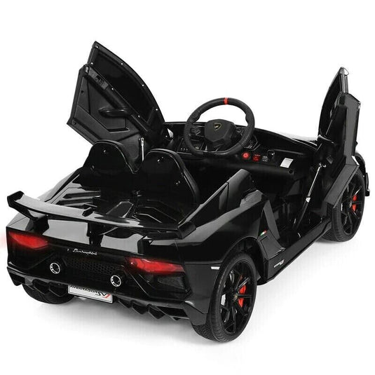 12V Licensed Lamborghini Aventador Electric Ride-On Car for Kids - Black