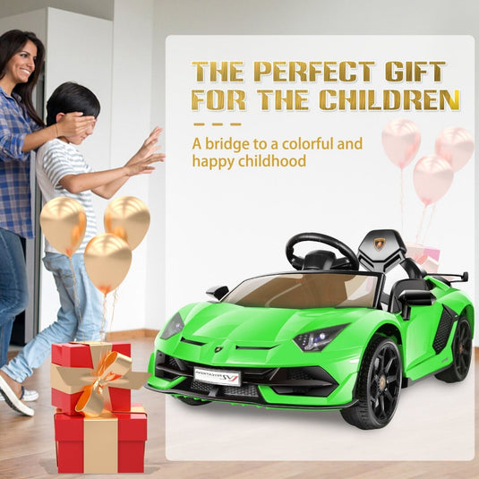 12V Licensed Lamborghini Aventador Electric Ride-On Sports Car for Kids