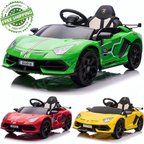 Load image into Gallery viewer, 12V Licensed Lamborghini Aventador SVJ Electric Ride-On Car for Kids

