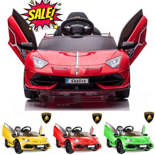12V Licensed Lamborghini Aventador SVJ Electric Ride-On Car for Kids - Perfect Gift!