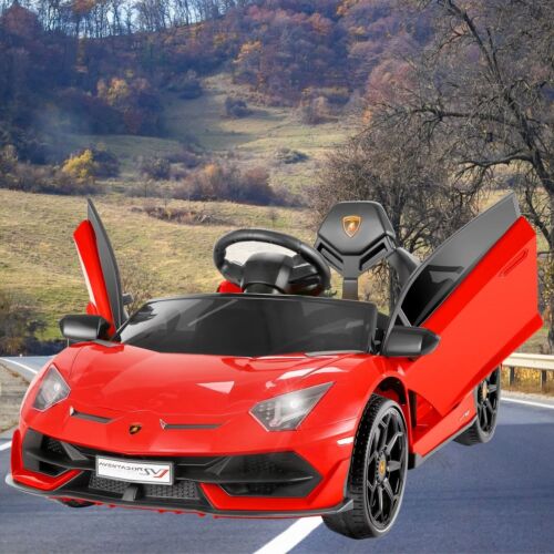 Load image into Gallery viewer, 12V Licensed Lamborghini Car Toy with LED Headlights and Hydraulic Door for an Exciting Ride-On Experience
