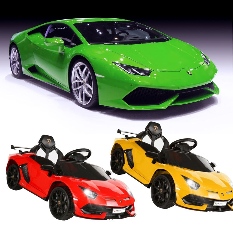 Load image into Gallery viewer, 12V Lamborghini Electric Ride On Car for Kids with Remote Control and MP3 Player - Suitable for Boys and Girls
