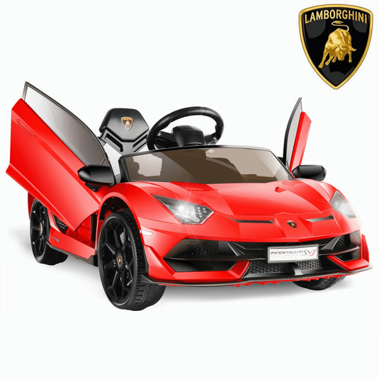 Licensed Lamborghini Aventador 12V Ride-On Car with 7Ah Battery and 3 Speed Options for Kids