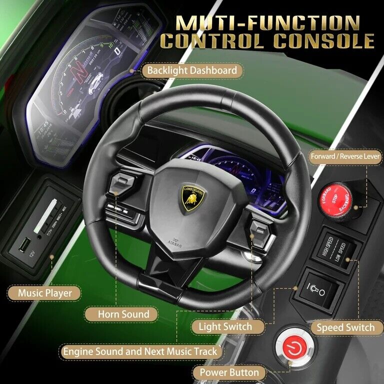 Load image into Gallery viewer, 12V Licensed Lamborghini Ride on Car for Kids with Remote Control, MP3, AUX &amp; USB??
