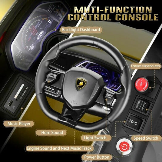 12V Licensed Lamborghini Ride on Car for Kids with Remote Control, MP3, AUX & USB??