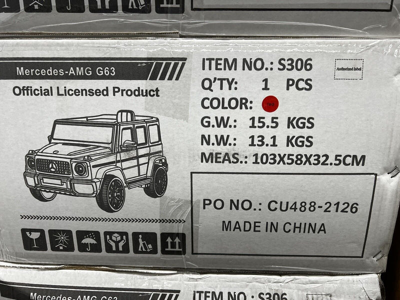 Load image into Gallery viewer, 12V Licensed Mercedes Benz G63 Kids Ride On Car with Remote Control and Openable Doors
