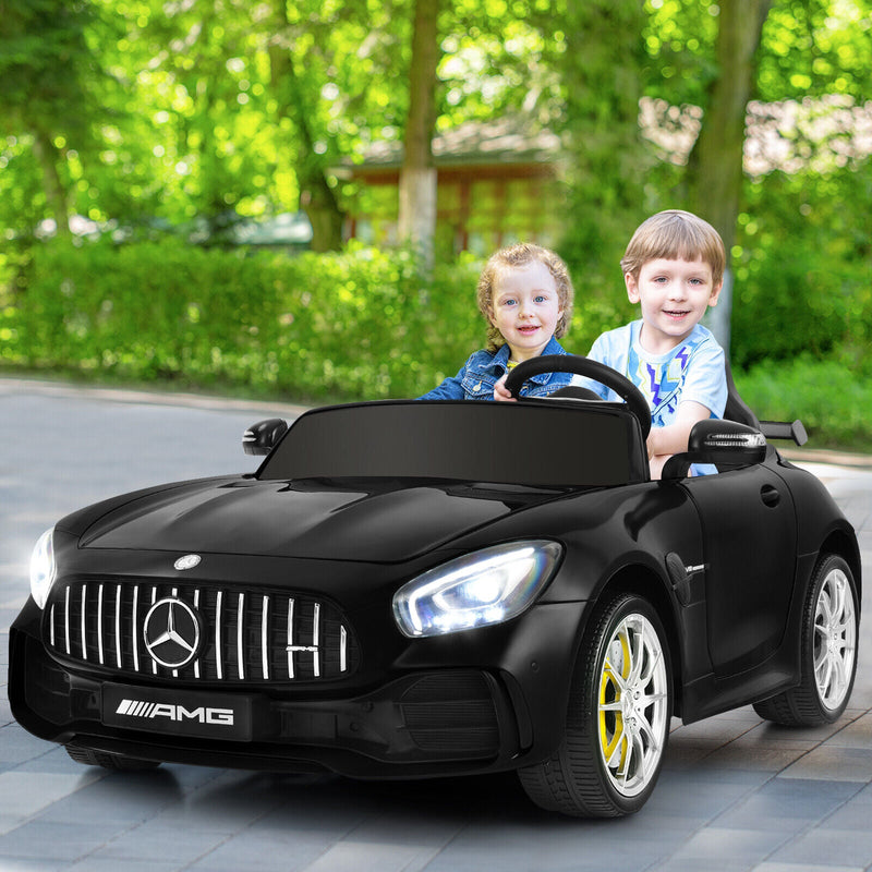 Load image into Gallery viewer, 12V Mercedes Benz AMG GTR Kids Ride On Car with Remote Control and LED Lights in Black
