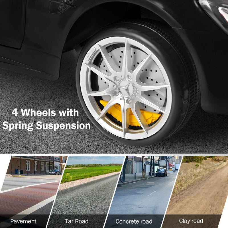 Load image into Gallery viewer, 12V Mercedes Benz AMG GTR Kids Ride On Car with Remote Control and LED Lights in Black
