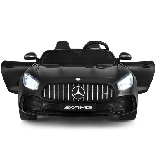 12V Mercedes Benz AMG GTR Kids Ride On Car with Remote Control and LED Lights in Black