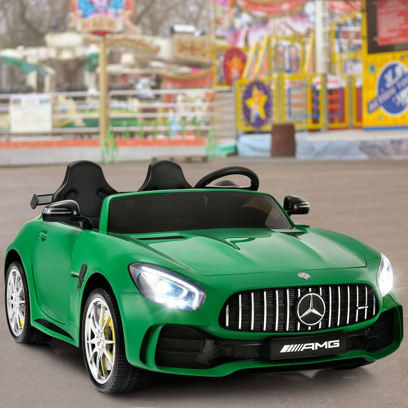 Load image into Gallery viewer, 12V Mercedes Benz AMG GTR Kids Ride On Car with Remote Control and LED Lights in Green
