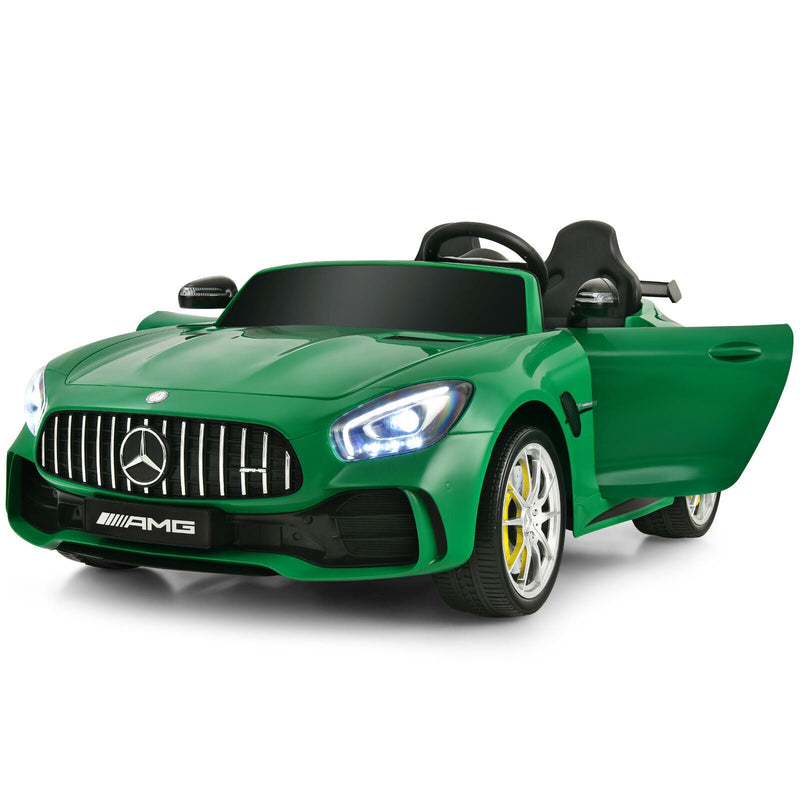 Load image into Gallery viewer, 12V Mercedes Benz AMG GTR Kids Ride On Car with Remote Control and LED Lights in Green
