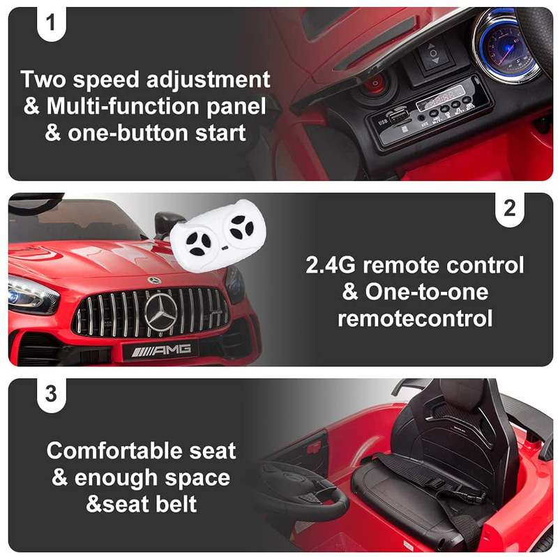 Load image into Gallery viewer, 12V Mercedes Benz Kids Ride On Car with Remote Control - Red
