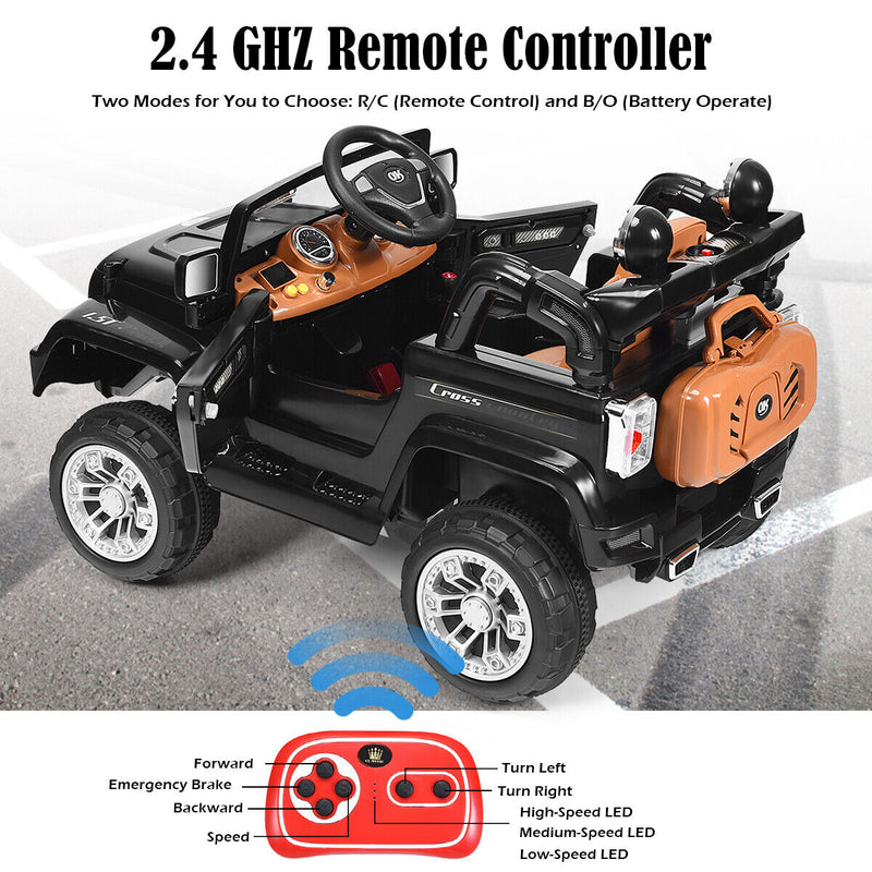 Load image into Gallery viewer, 12V MP3 Kids Ride On Truck Car with Remote Control, LED Lights, and Music - Brand New Toy
