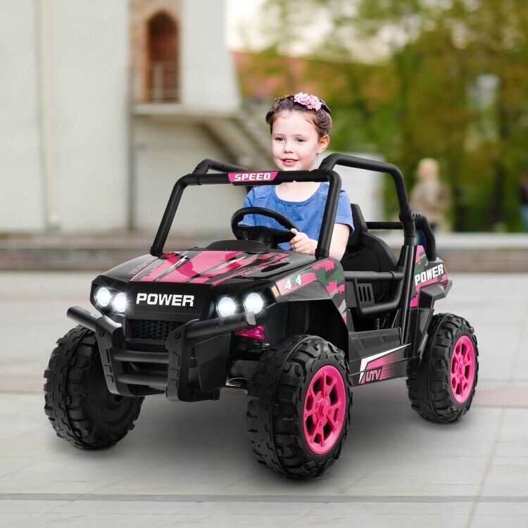 Load image into Gallery viewer, 12V Off-Road Truck Ride-On Toy for Kids with Remote Control, LED Lights, and Music
